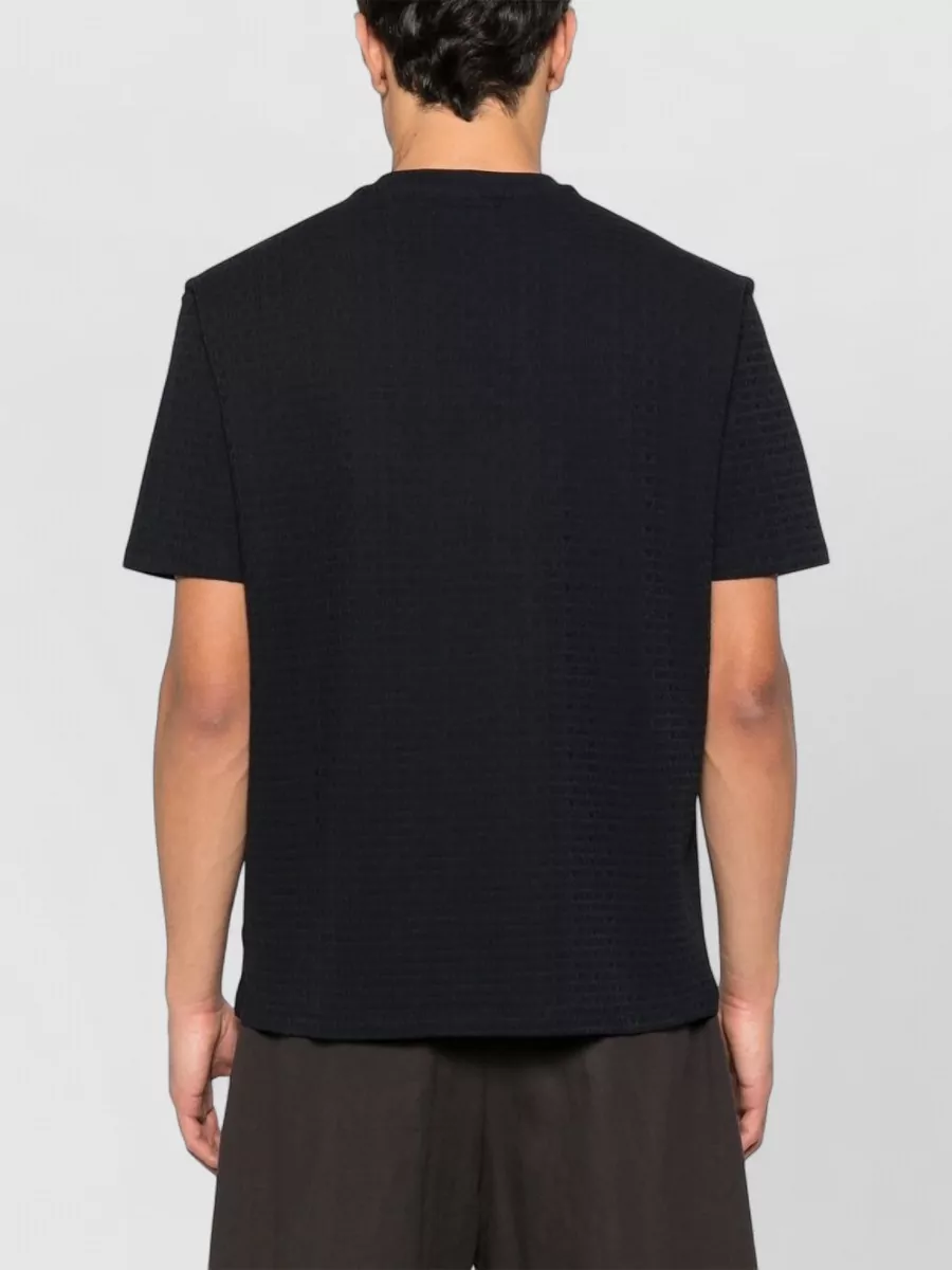 Emporio Armani Textured Cotton Round-Neck Short-Sleeve T-Shirt