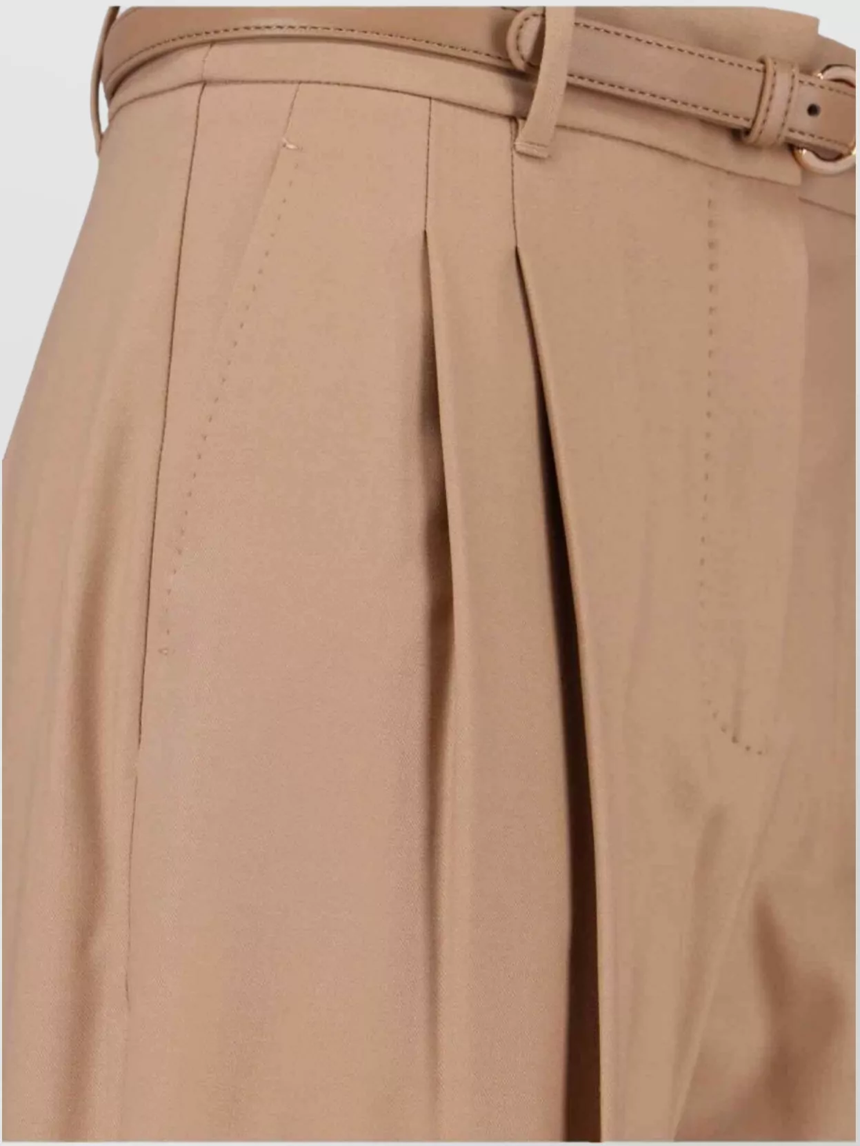 Max Mara High Waist Wide Leg Trousers With Belt