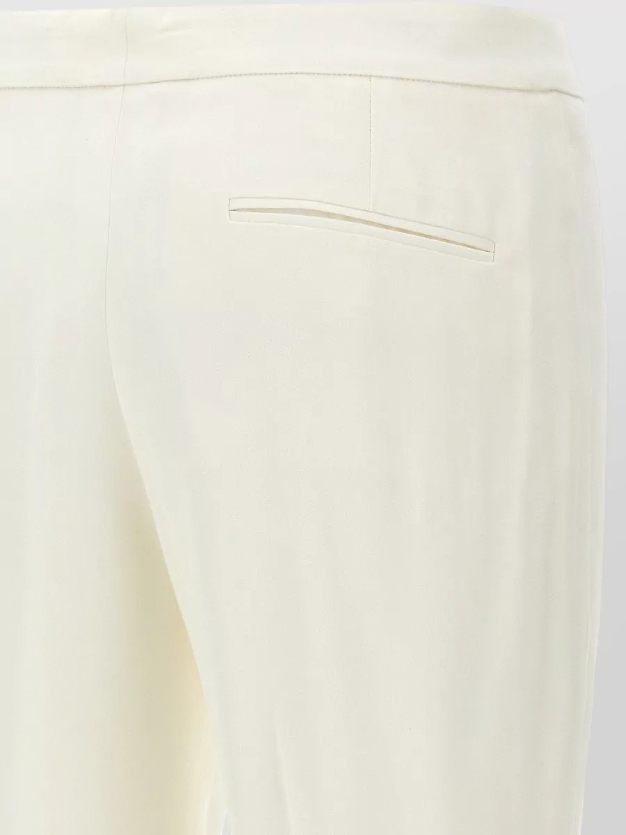 Mc Queen Crepe Mid-Rise Straight-Leg Tailored Trousers
