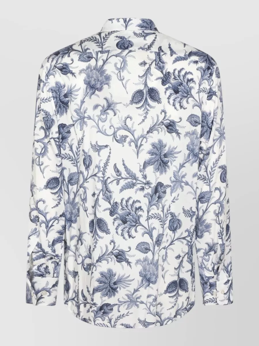 Etro Long Sleeve Shirt Button Cuffs Floral