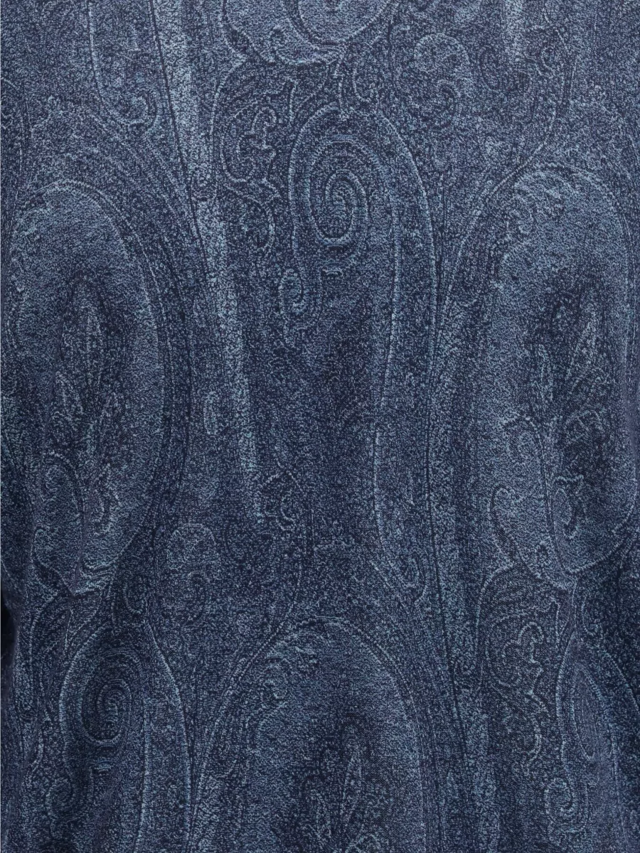 Etro Silk Cashmere Printed Turtleneck Sweater