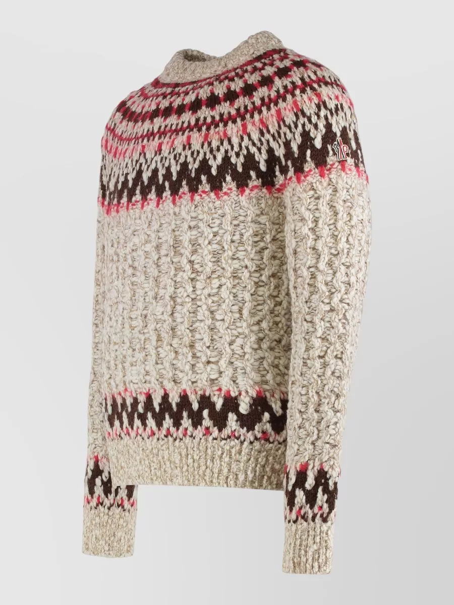 Moncler Grenoble heavy-knit wool-blend jacquard jumper
