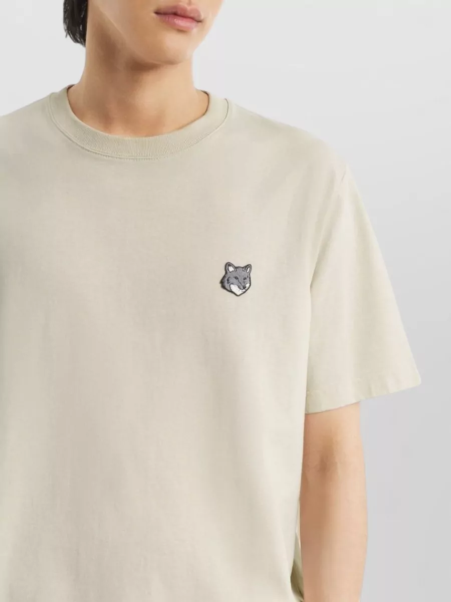 Maison Kitsuné Organic Cotton Fox Head Embroidered T-Shirt