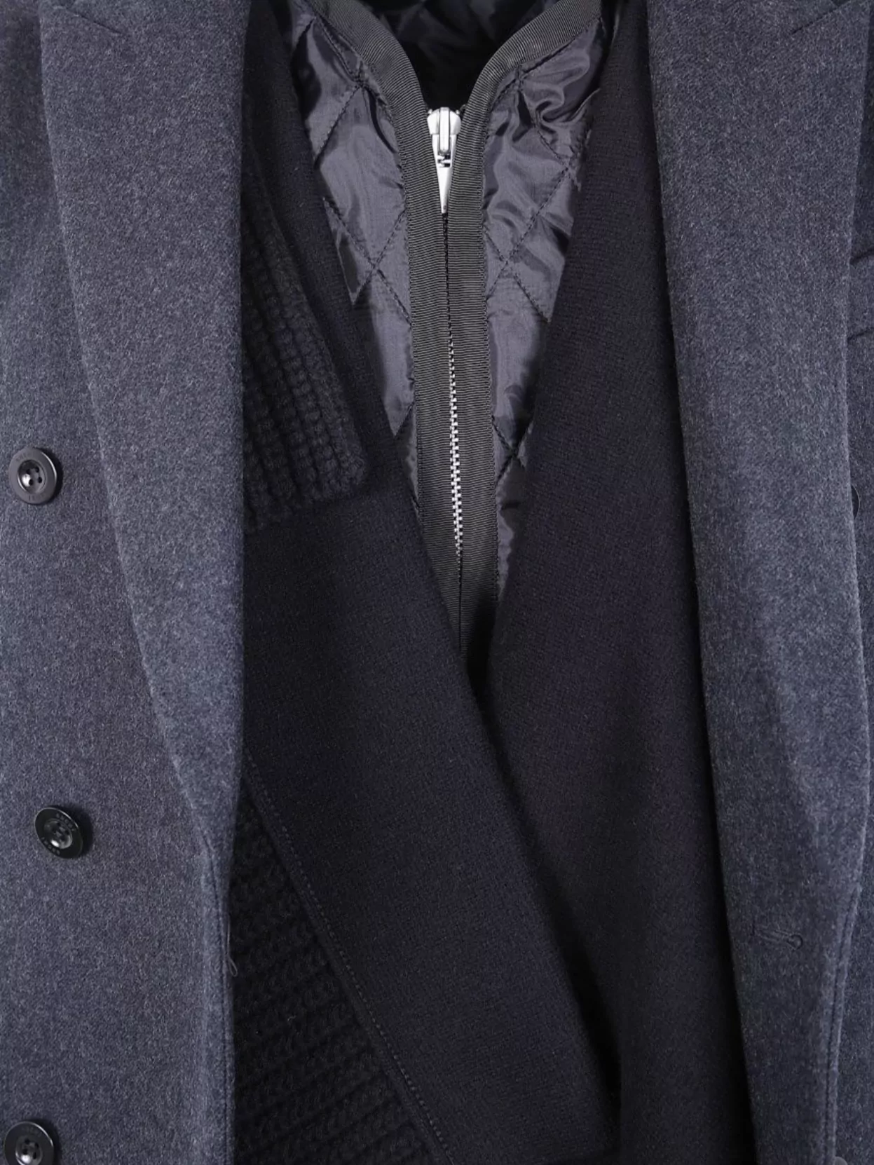 Sacai Double Breasted Knit Jacket Pockets