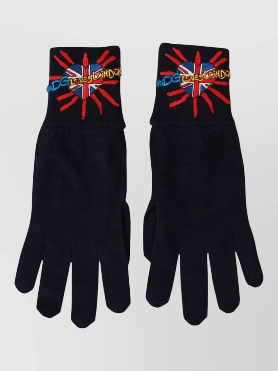 Dolce&Gabbana embroidered wool gloves