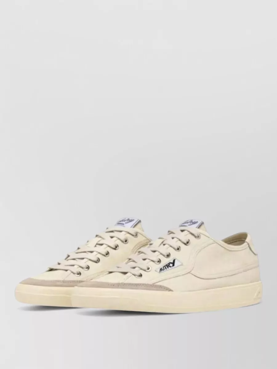 Autry leather suede panel lace-up sneakers