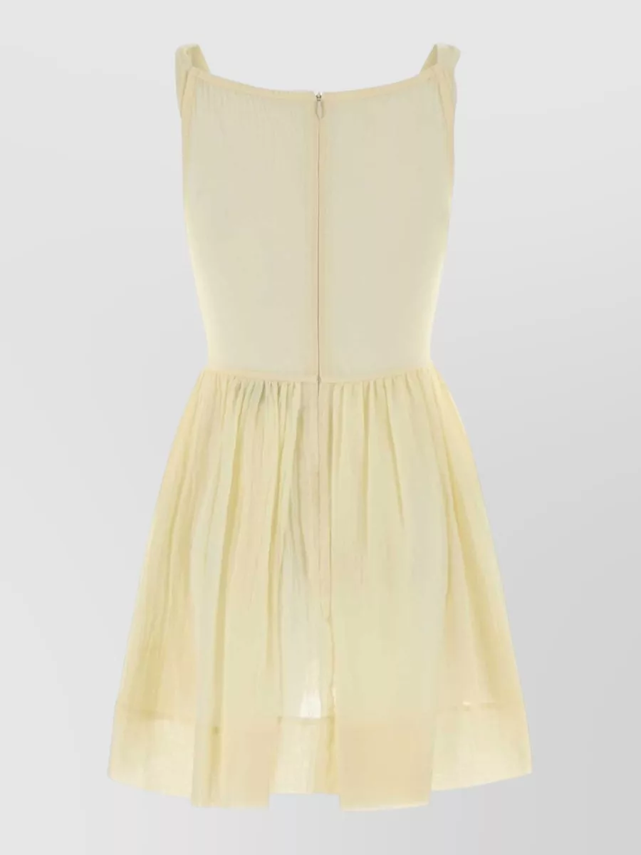 Vivienne Westwood Cotton Sleeveless Draped Tiered Mini Dress