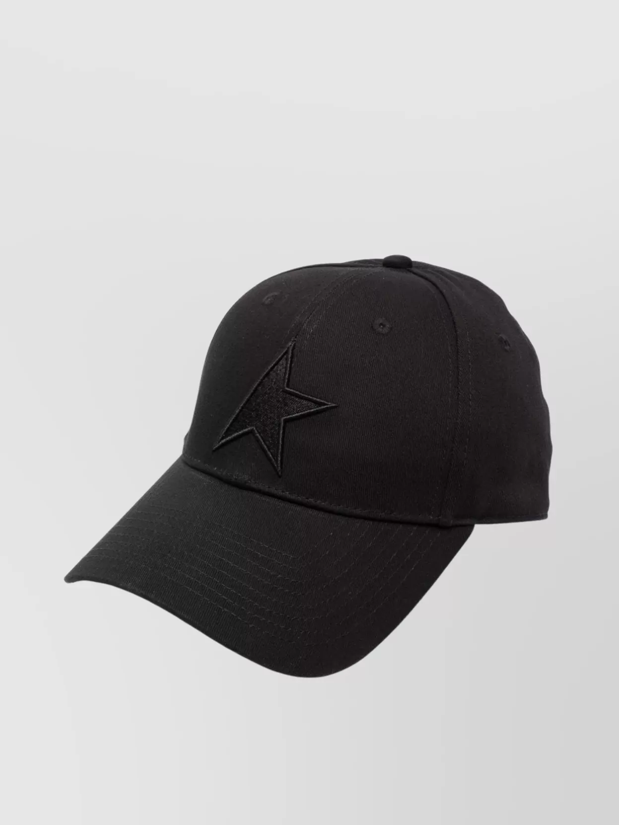 Golden Goose Star Embroidered Baseball Cap With Curved Peak