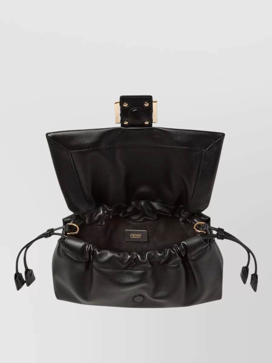 Fendi Baguette Medium Leather Clutch Bag