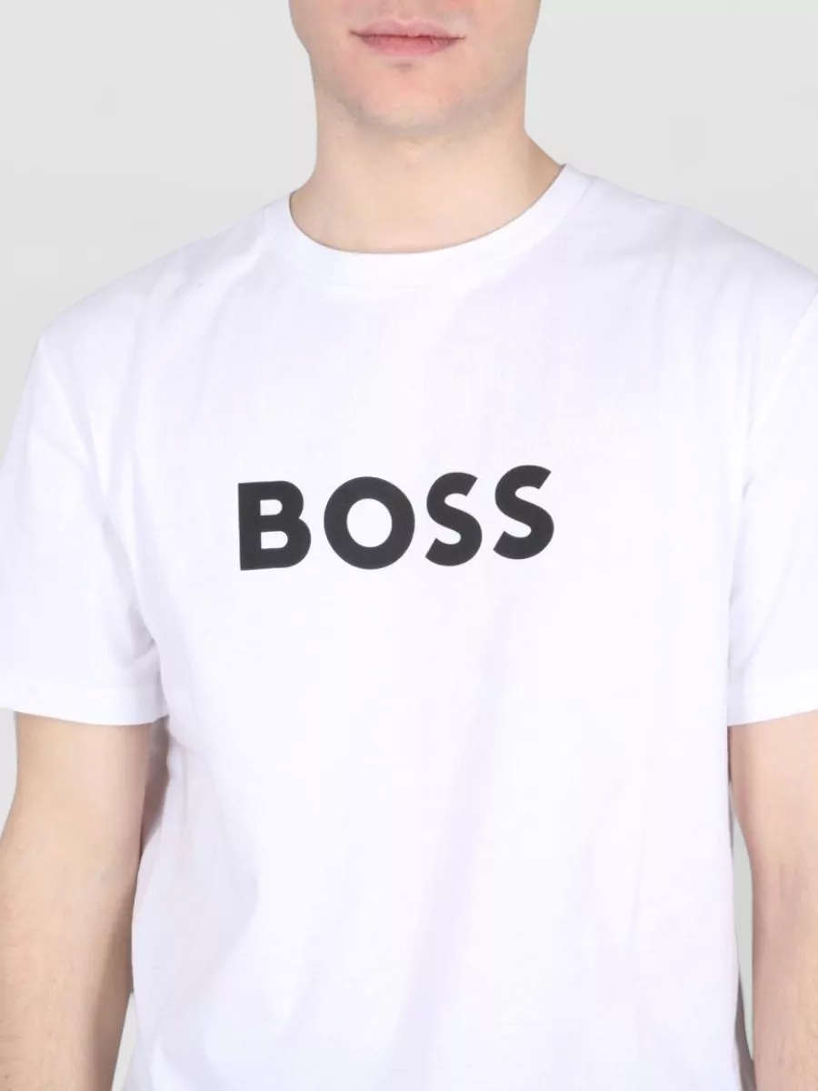 Boss Cotton Regular-Fit Logo-Print T-Shirt
