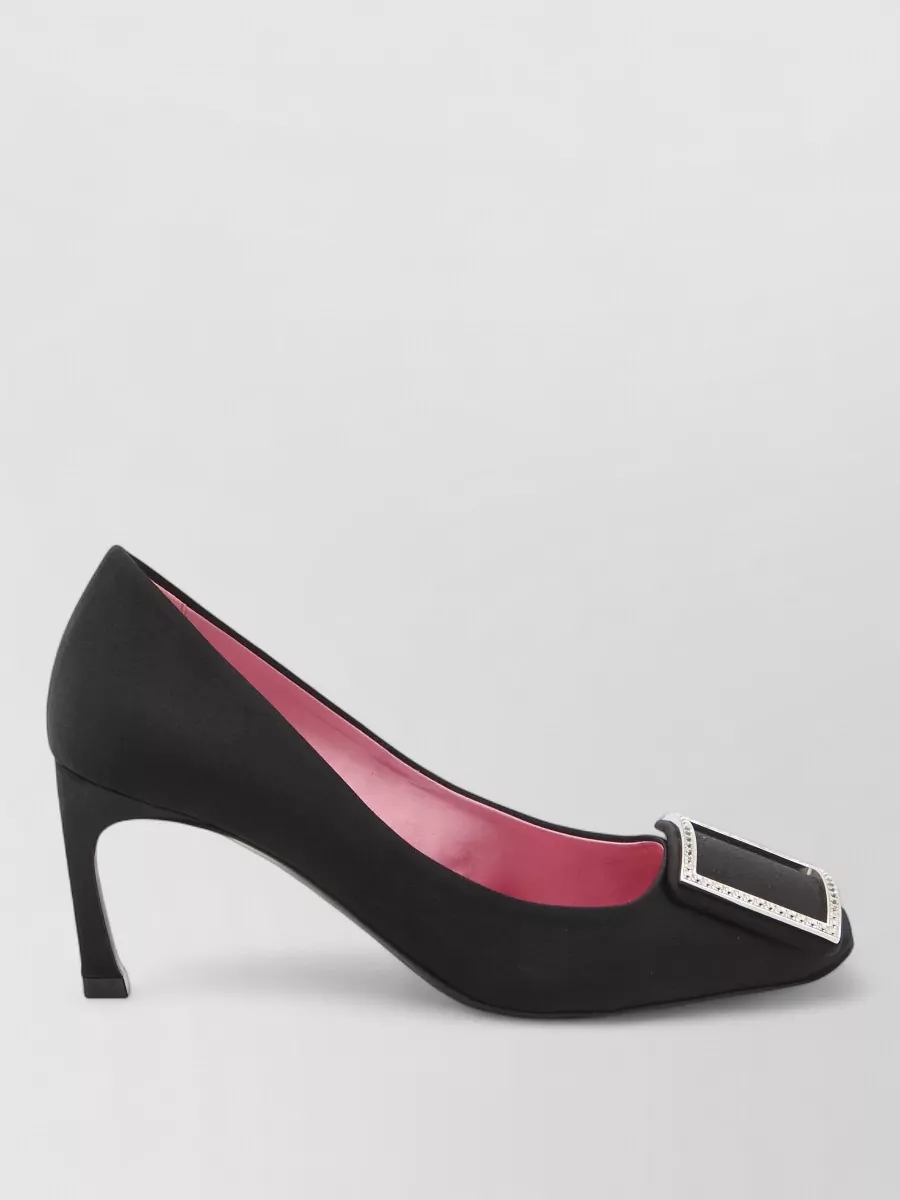 Roger Vivier Satin Pumps Trompette Heel Square Toe