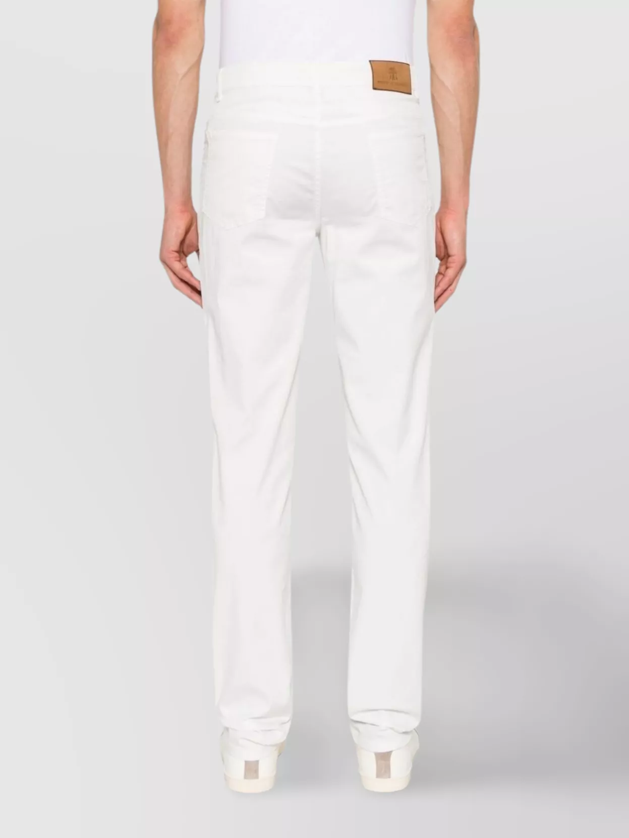 Brunello Cucinelli Straight-cut Trousers With Multiple Pockets In White
