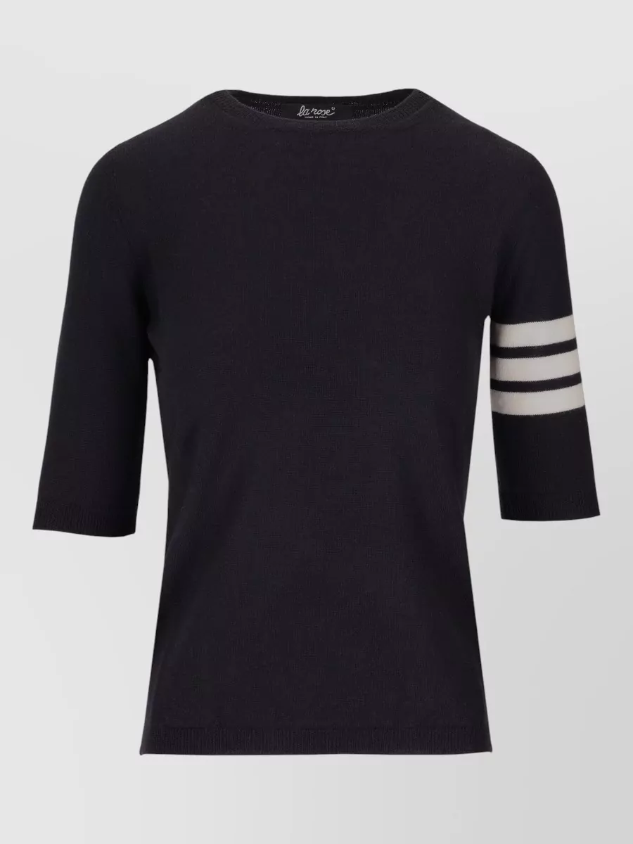 La Rose merino wool 3/4 sleeve knit t-shirt