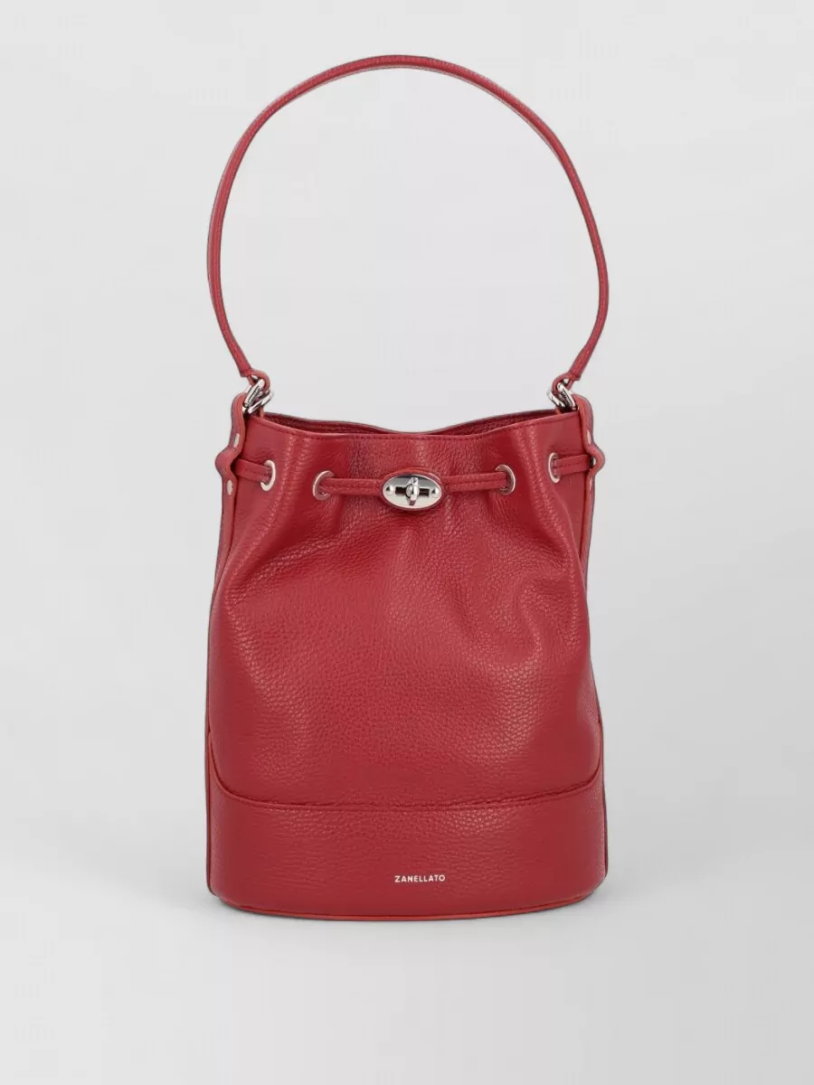 Zanellato Bucket Shoulder Bag Metal Hardware In Pink
