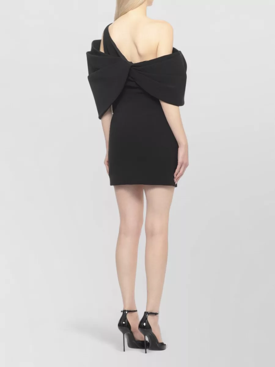 Solace London Draped One-Shoulder Mini Dress