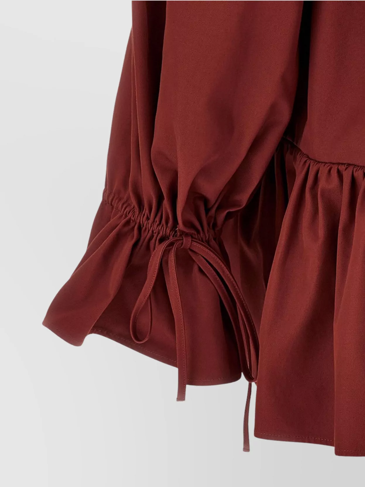 Saint Laurent Off-The-Shoulder Mini Dress Ruffled Detailing