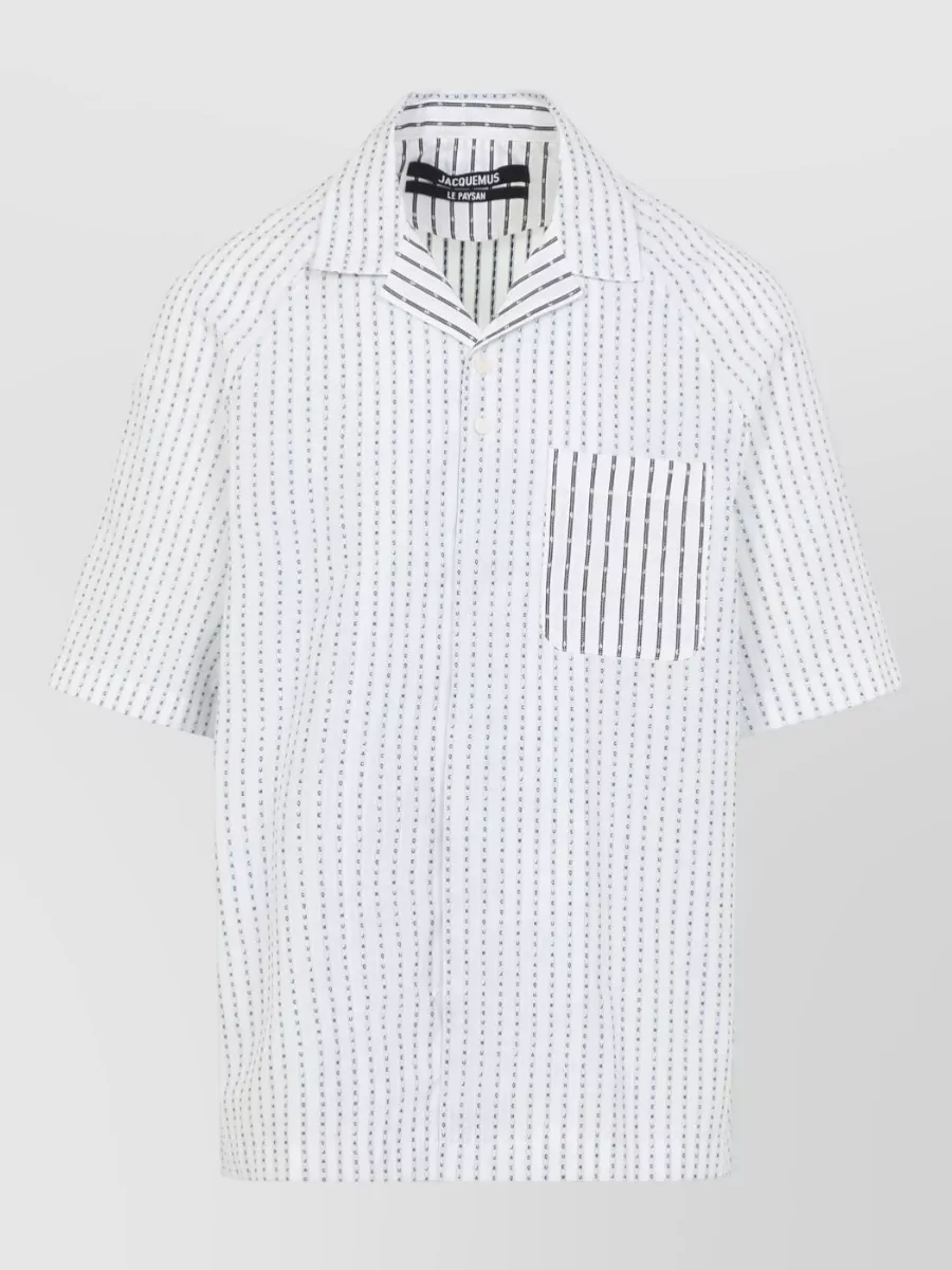 Jacquemus Striped Bowling Cotton Shirt