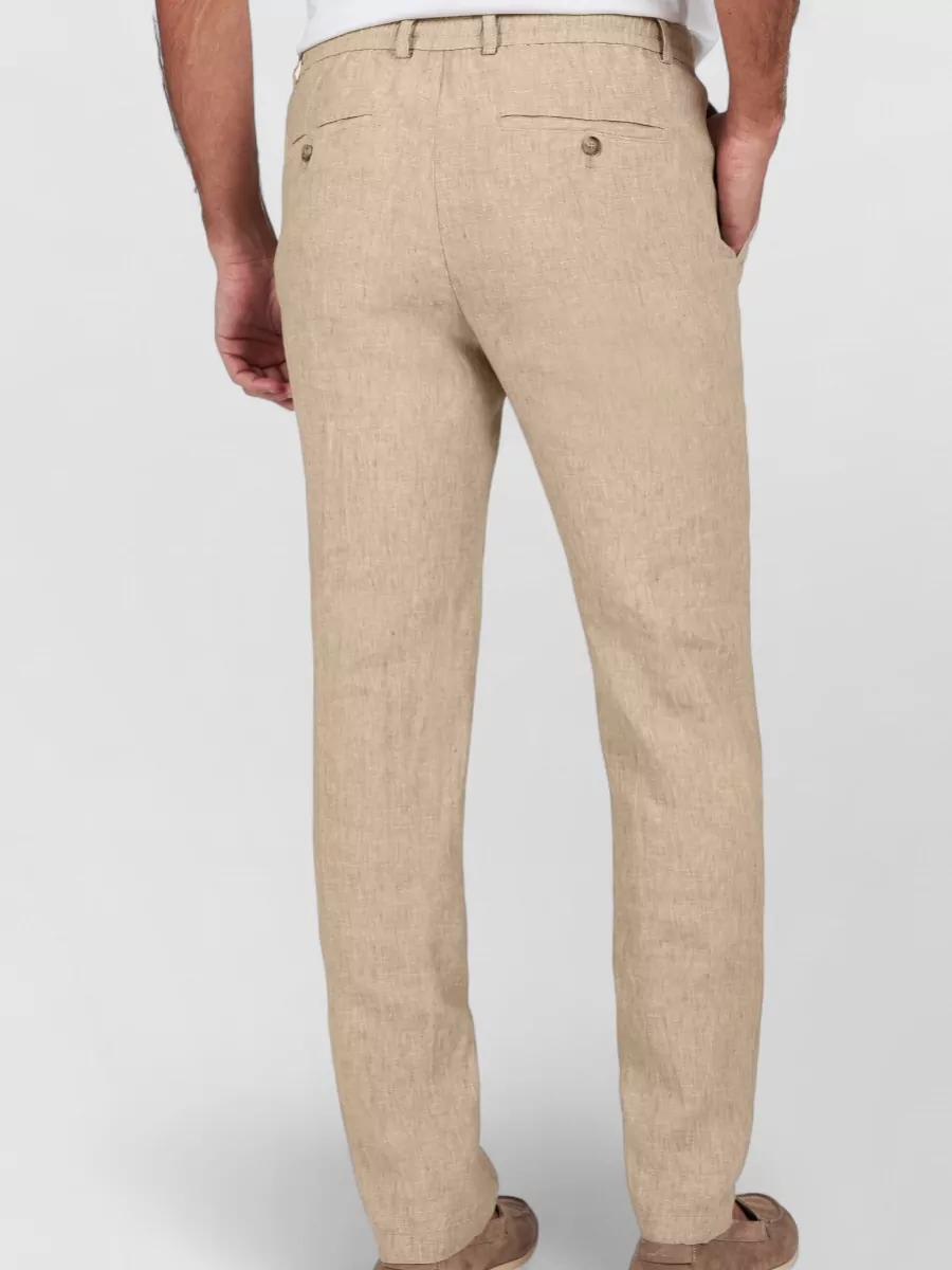 Paul & Shark Straight Leg Trousers Belt Loops Side Pockets