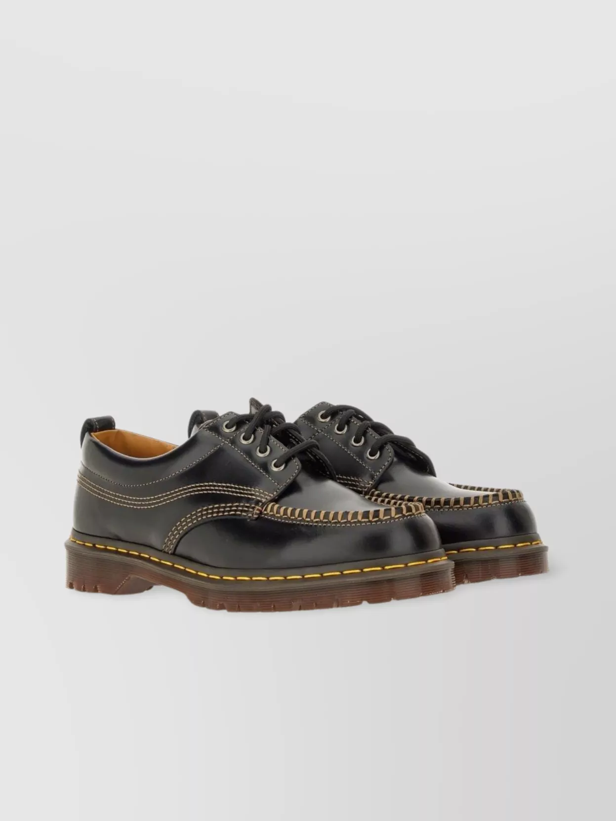 Dr Martens Thick Sole Loafers With Stitching And Tab