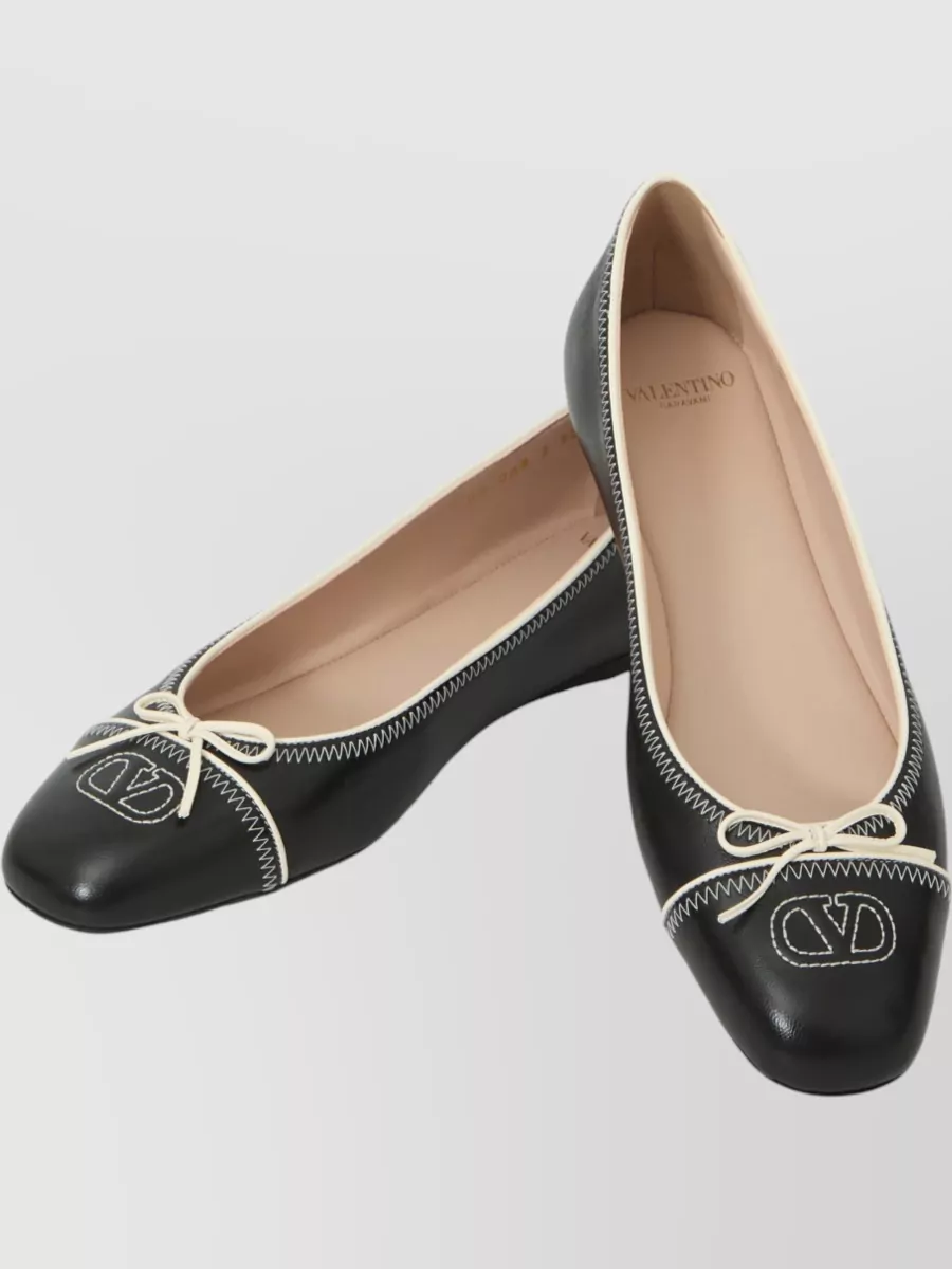 Valentino Garavani Leather Ballerina Flats