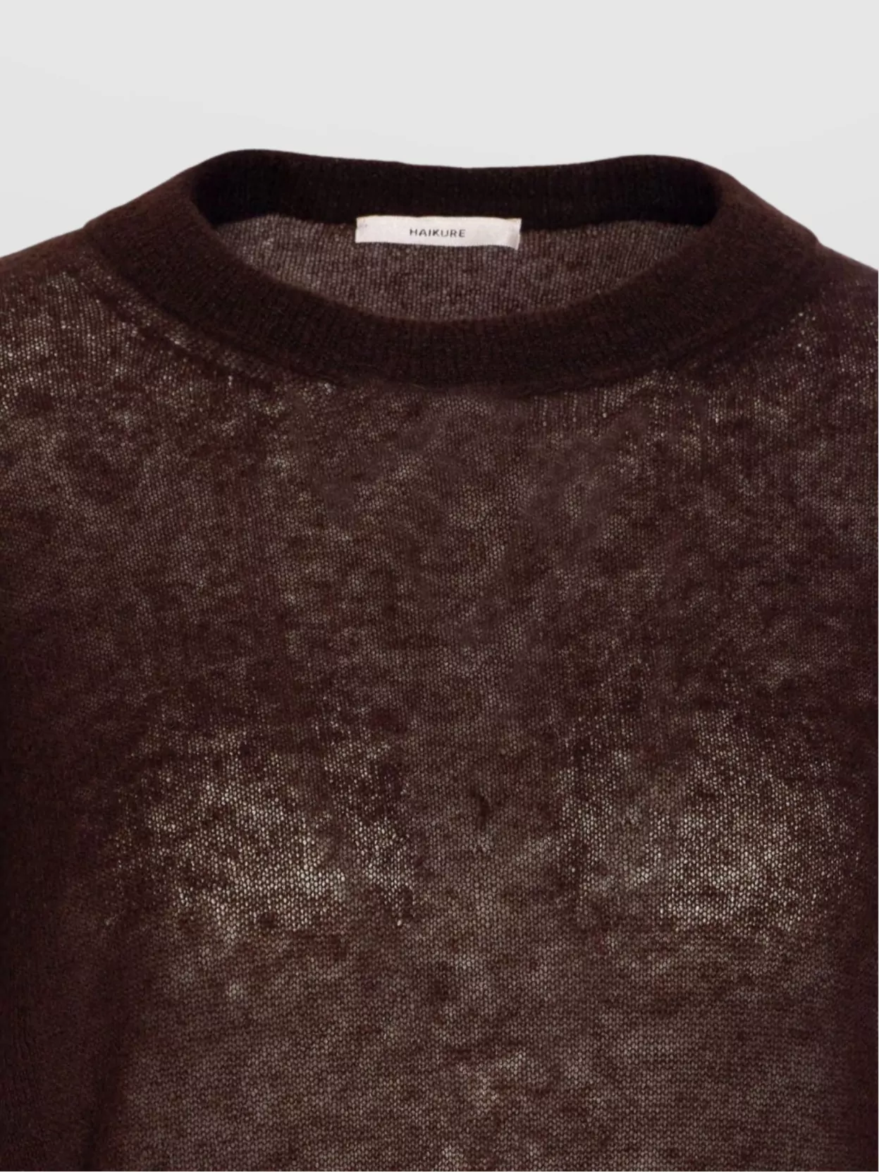 Haikure Crewneck Knitwear Sheer Fabric