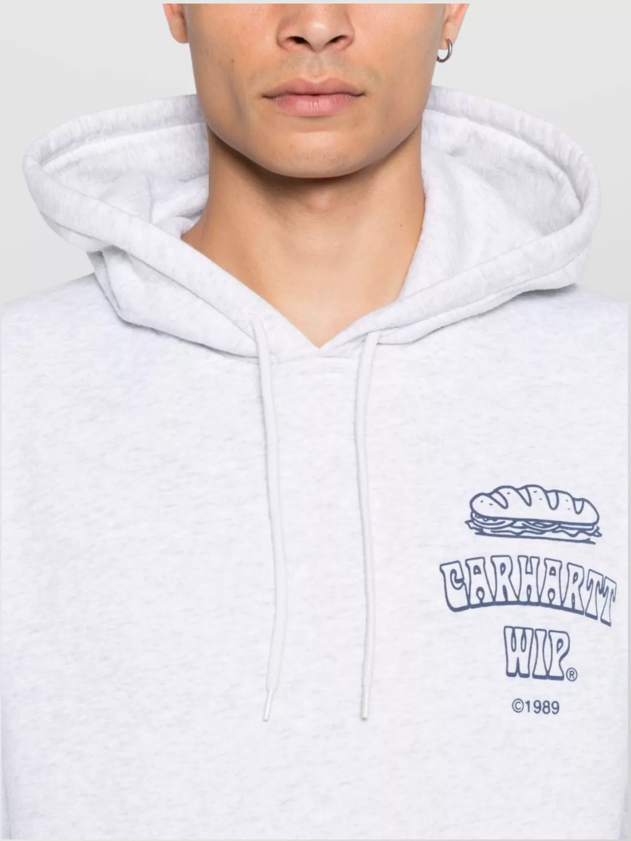 Carhartt Wip Logo Cotton Hoodie With Drawstring Hood