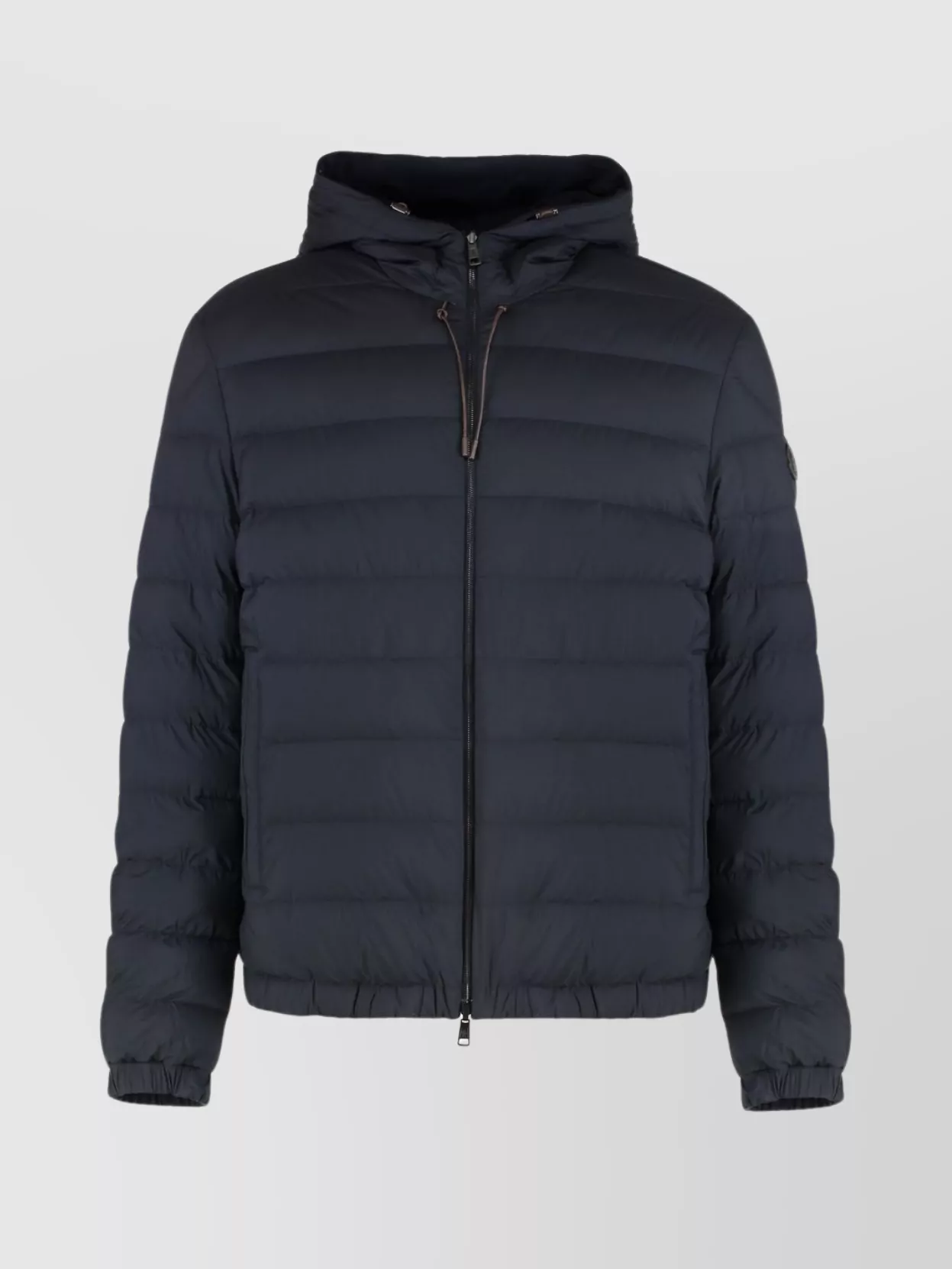 Moncler Guerand Reversible Short Down Jacket With Hood In Blue