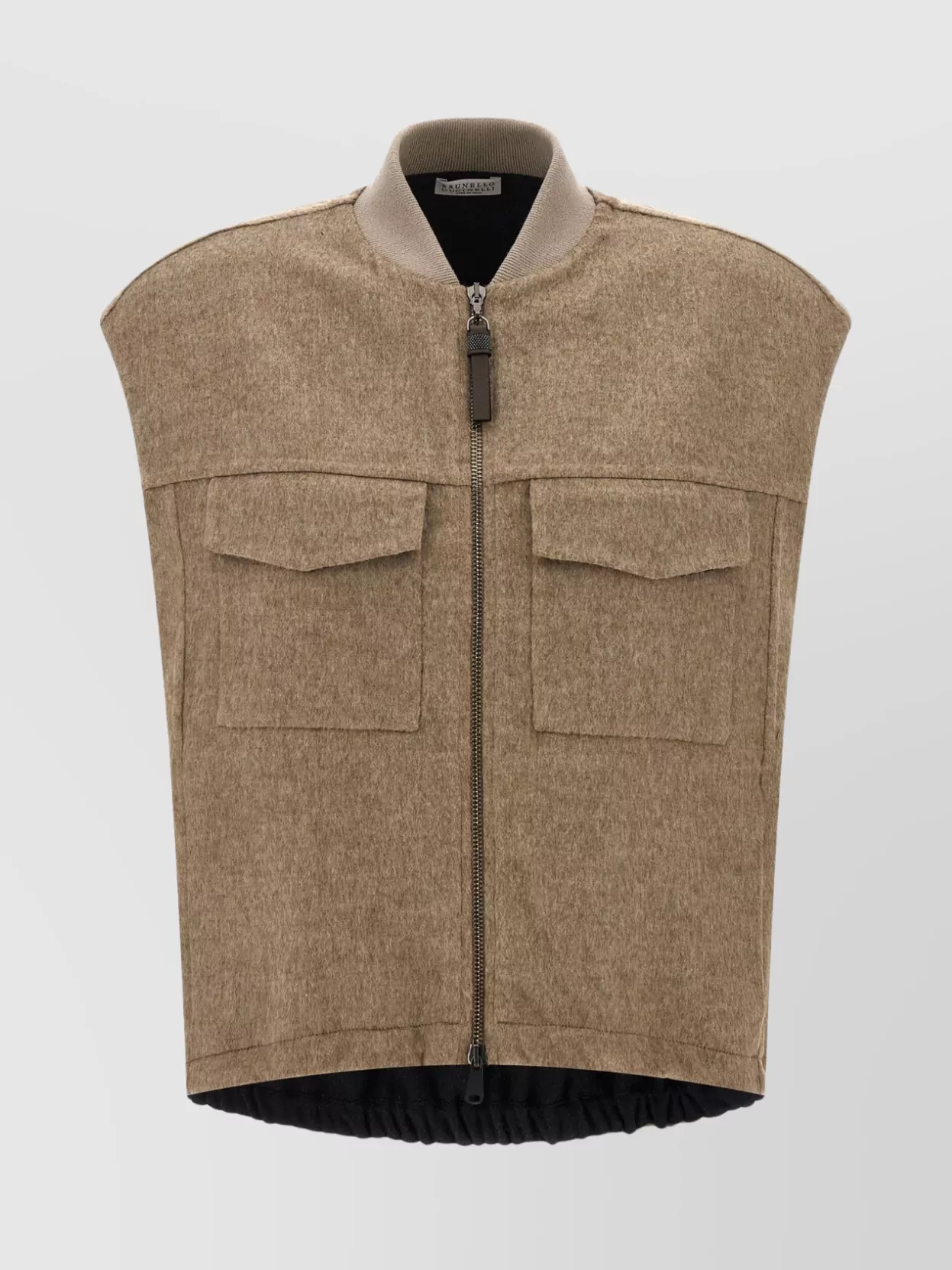 Brunello Cucinelli Vest With Shiny Zipper Pull