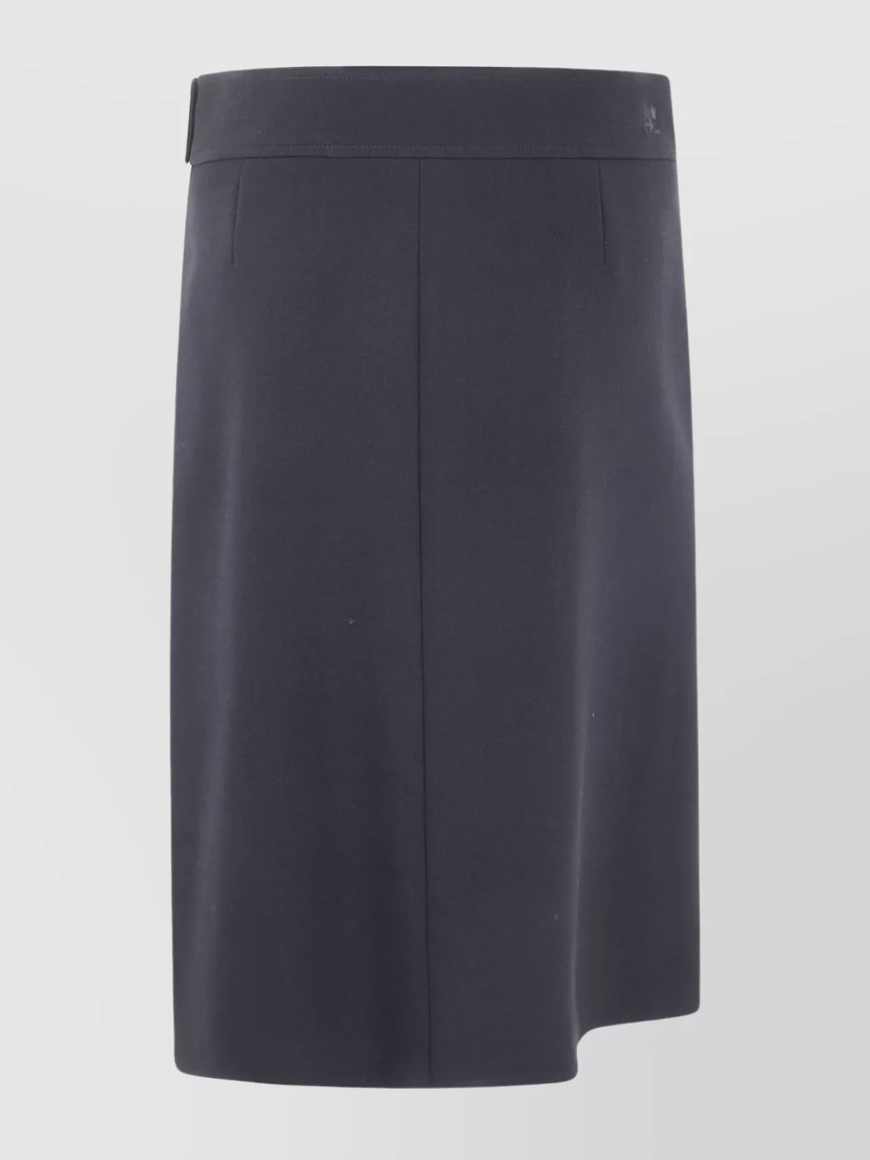 Courrèges Midi Skirt With Side Zip In Black