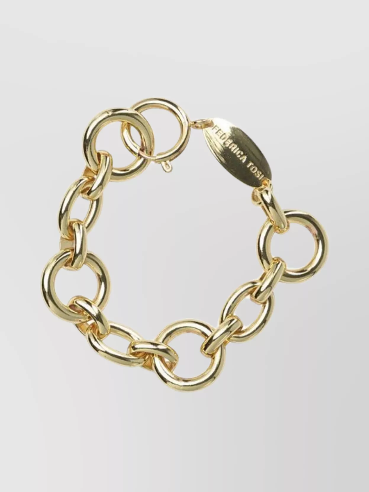 Federica Tosi Chunky Chain Link Bracelet Named Charlotte In Gold