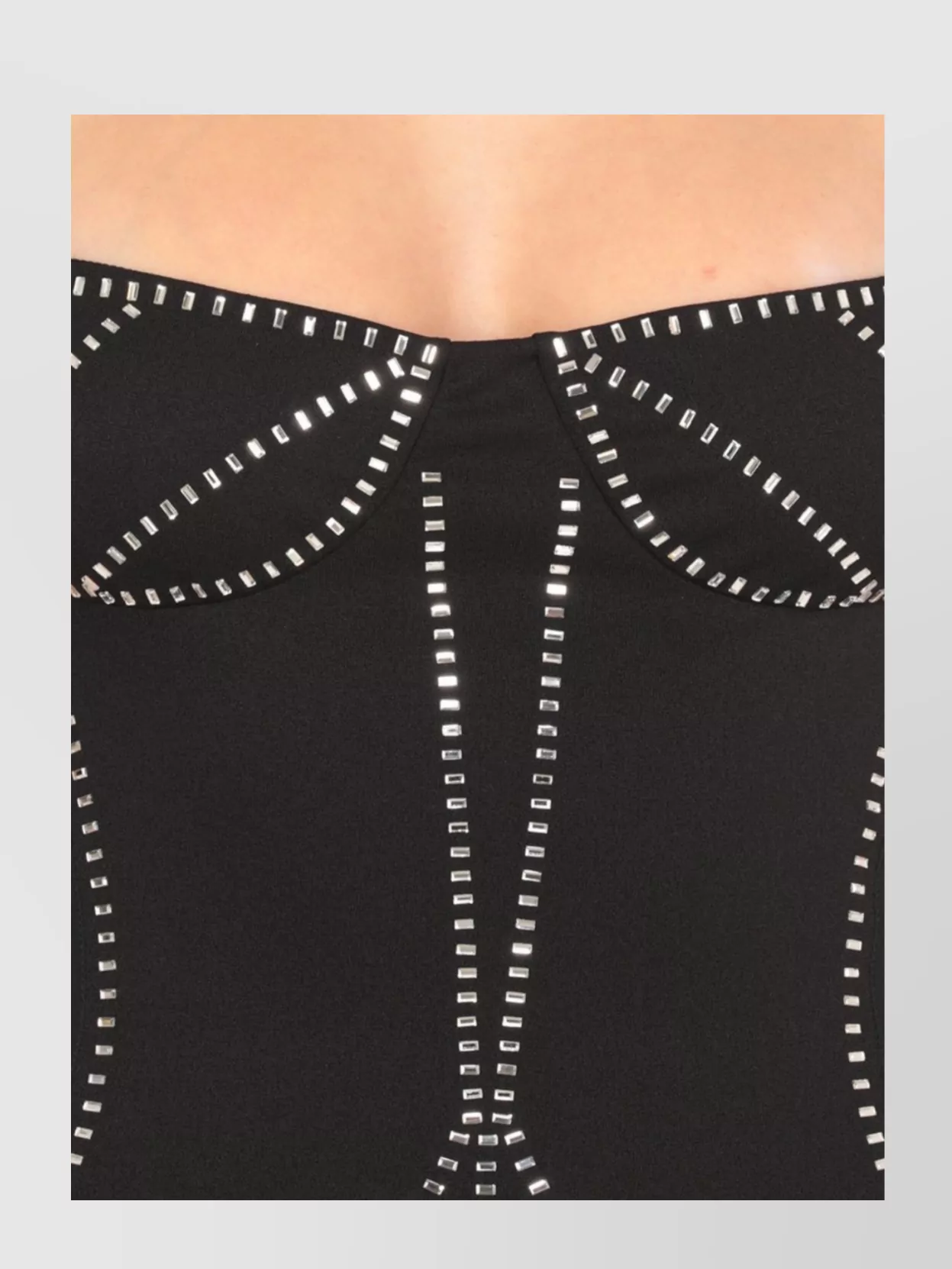 The Attico Knee Length Dress Strass Pattern