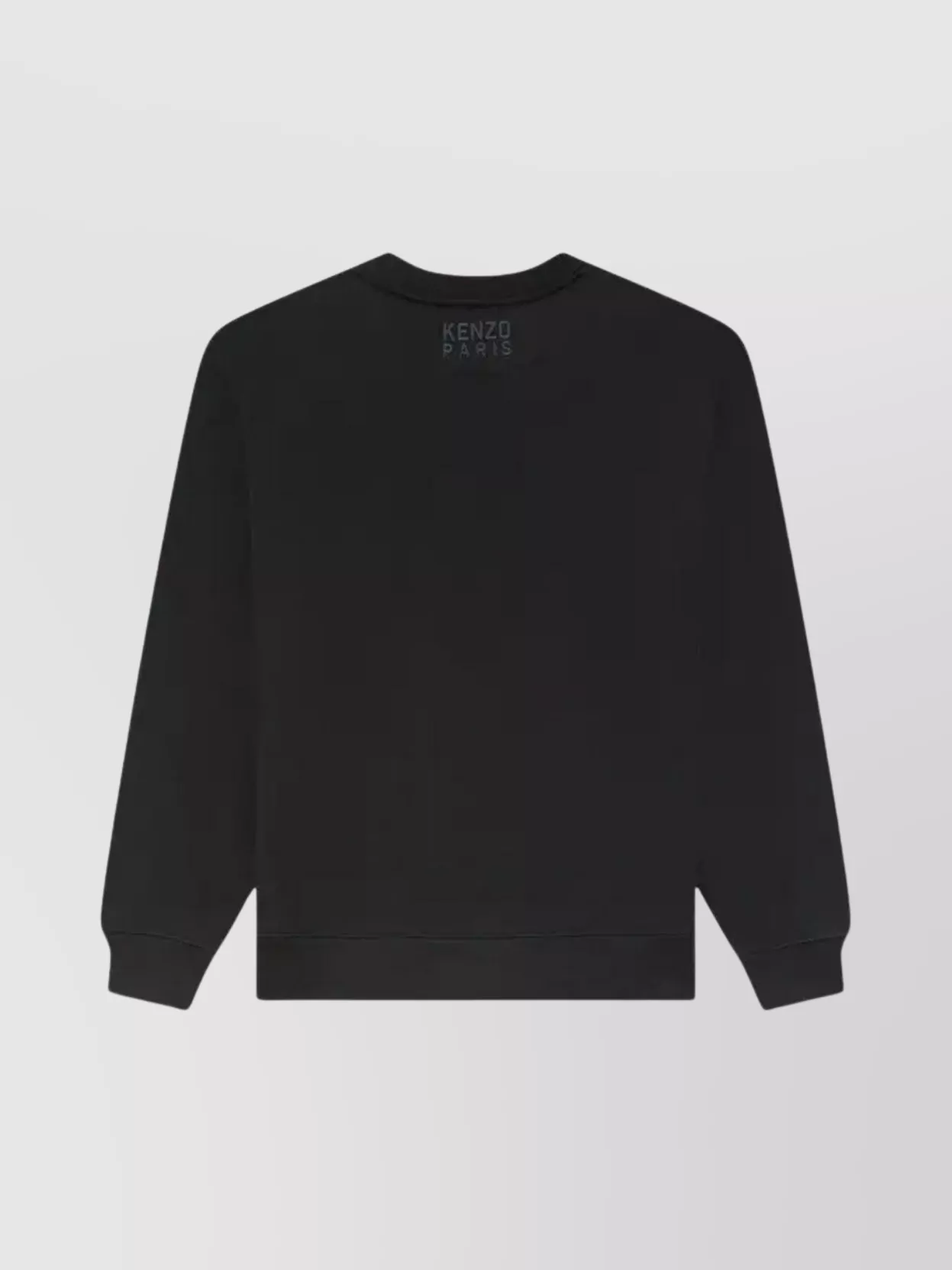 Kenzo Lightweight Tiger Sweatshirt Ribbed Cuffs In Black