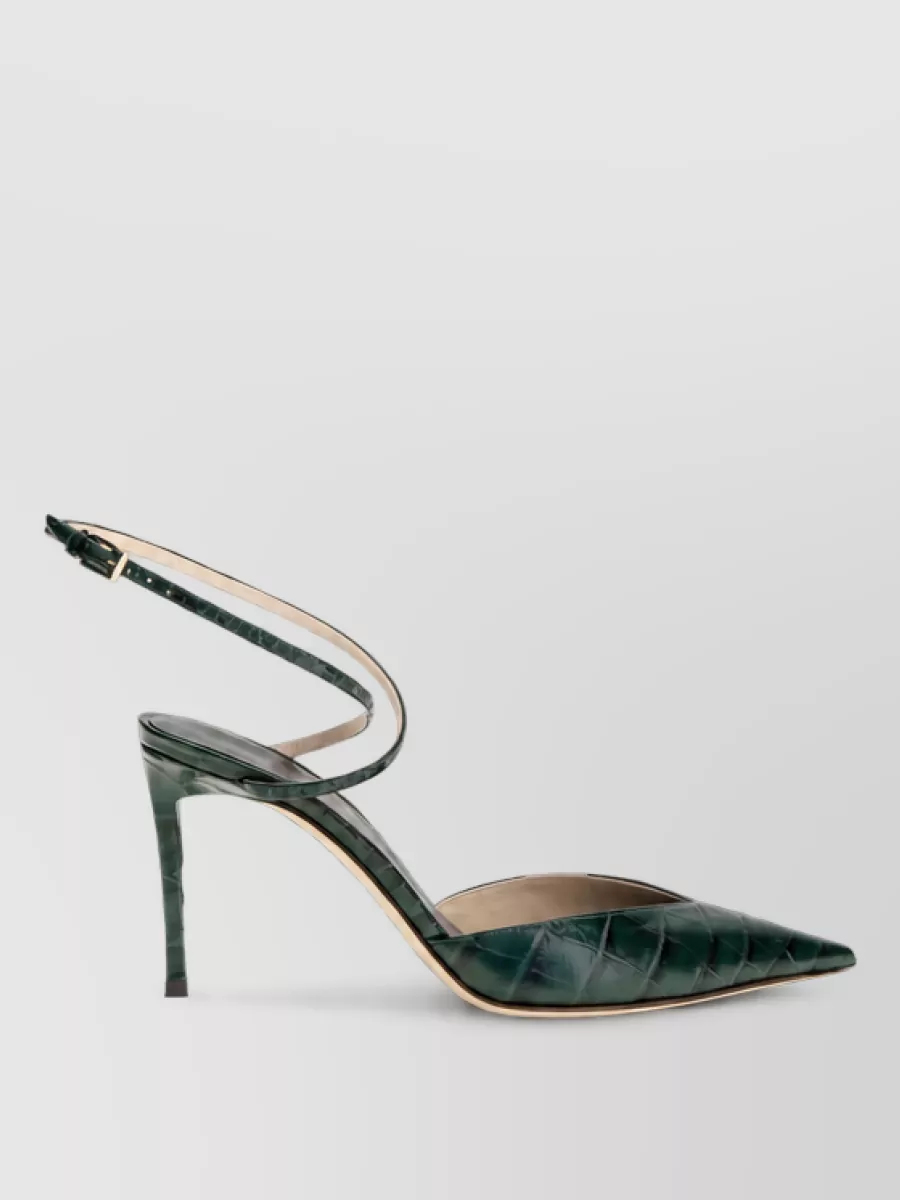 Tom Ford Crocodile-Print Leather High Heel Pumps