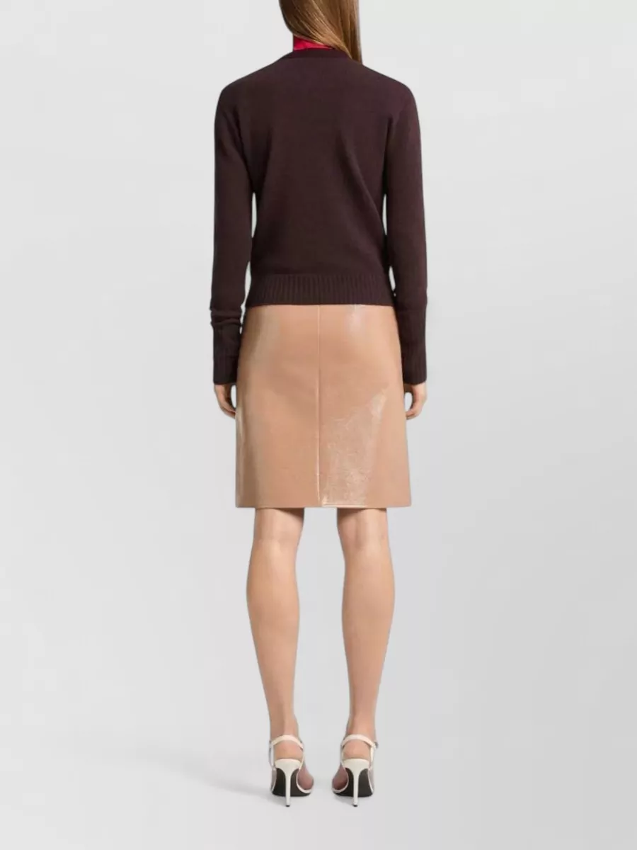 Courrèges Vinyl Knee-Length Skirt