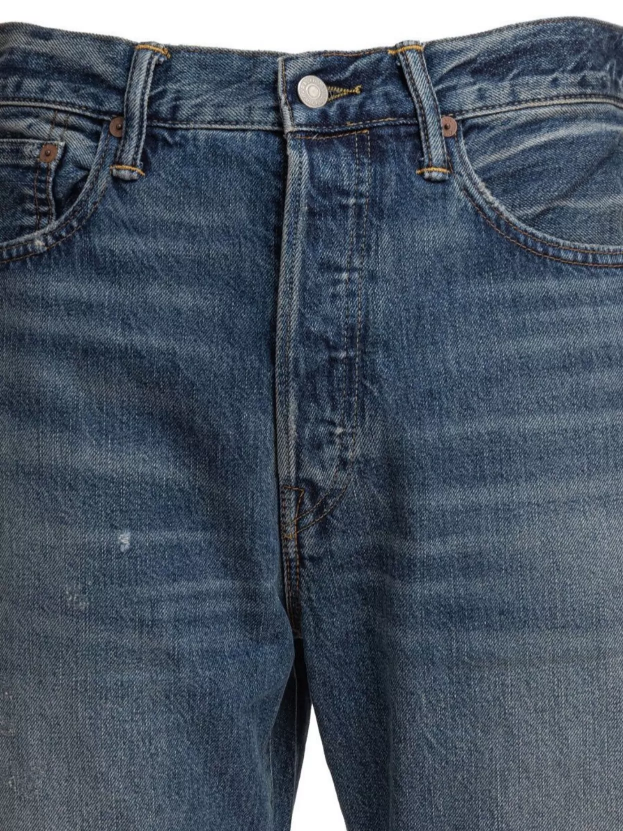 Polo Ralph Lauren Denim Trousers Distressed Belt Loops