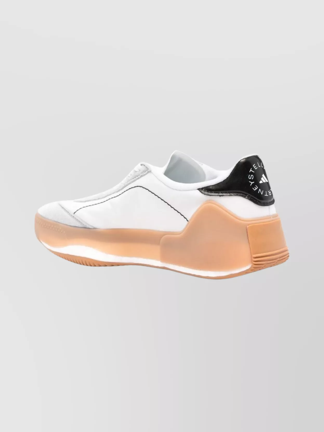 Adidas By Stella Mccartney Round Toe Low-top Sneakers With Contrasting Sole In Multi