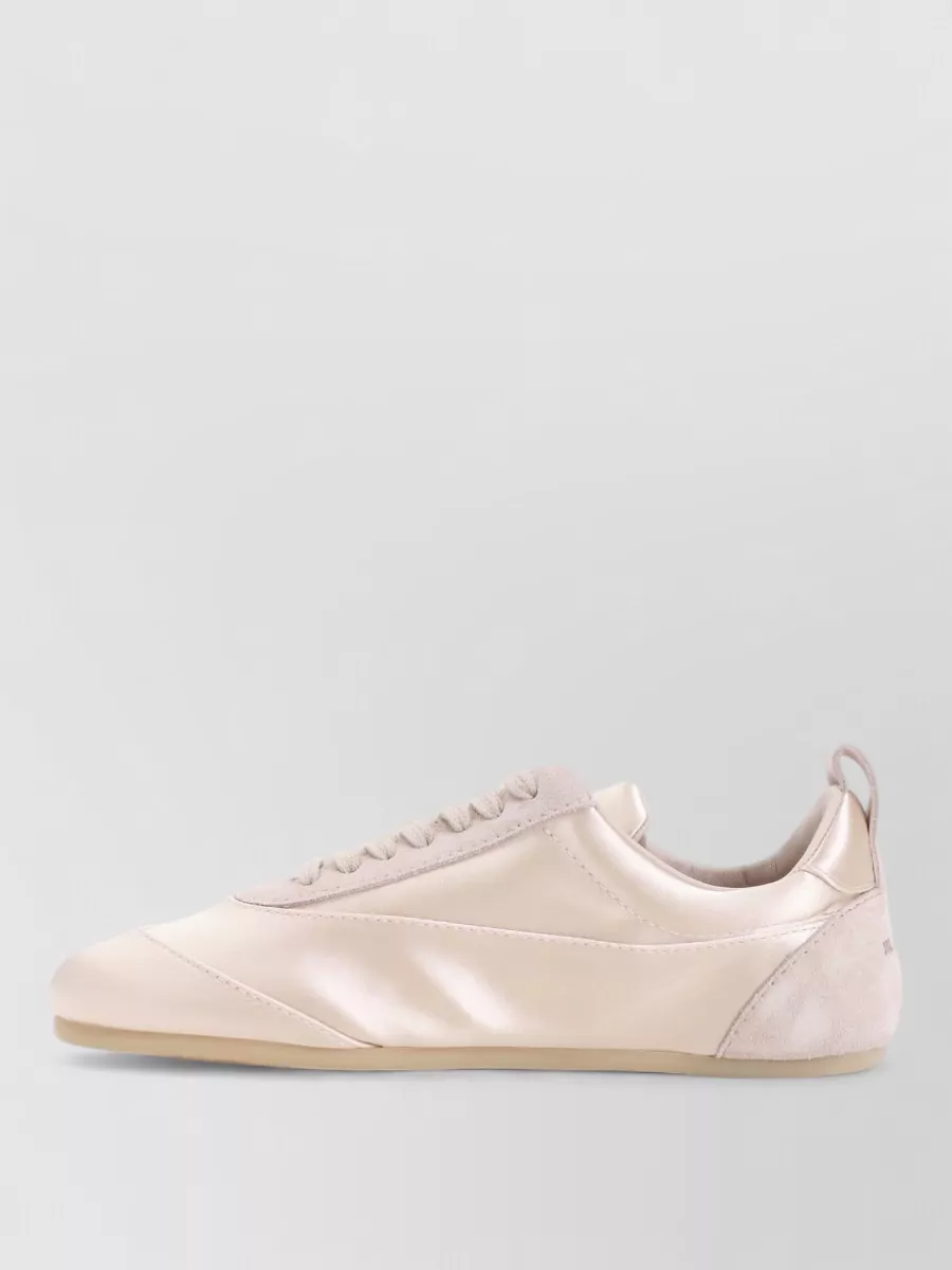 Jil Sander Satin And Suede Low-Top Sneakers