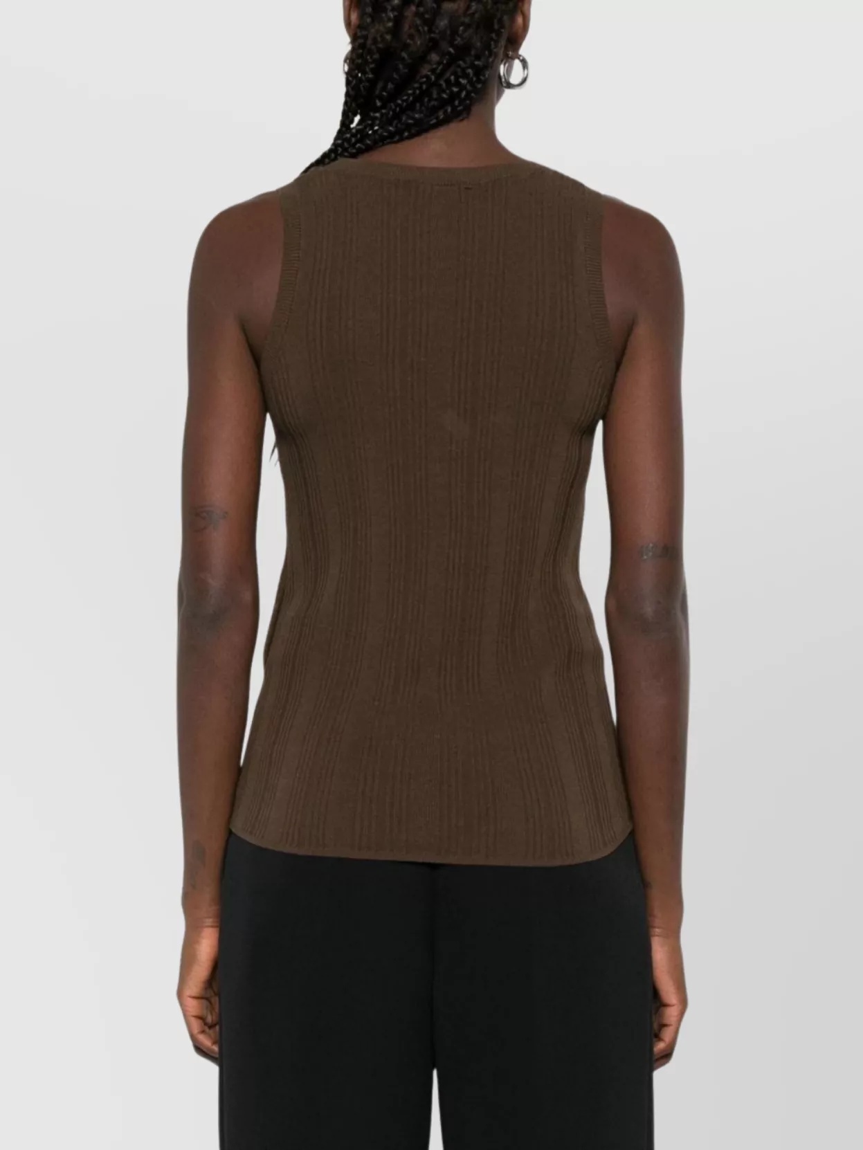 Weekend Max Mara Ribbed Scoop Neck Sleeveless Knitwear