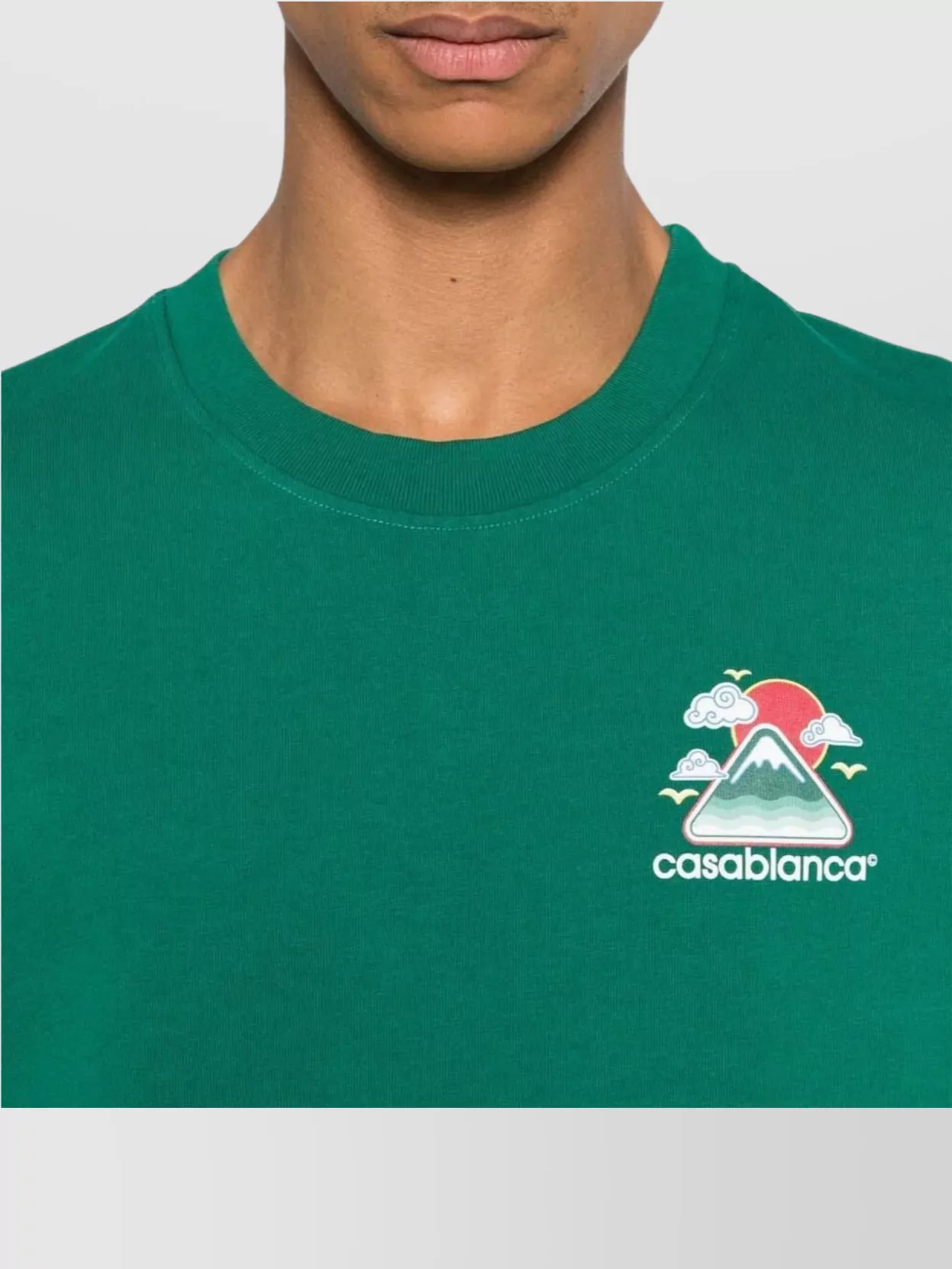 Casablanca Mountain graphic print crew neck t-shirt | The