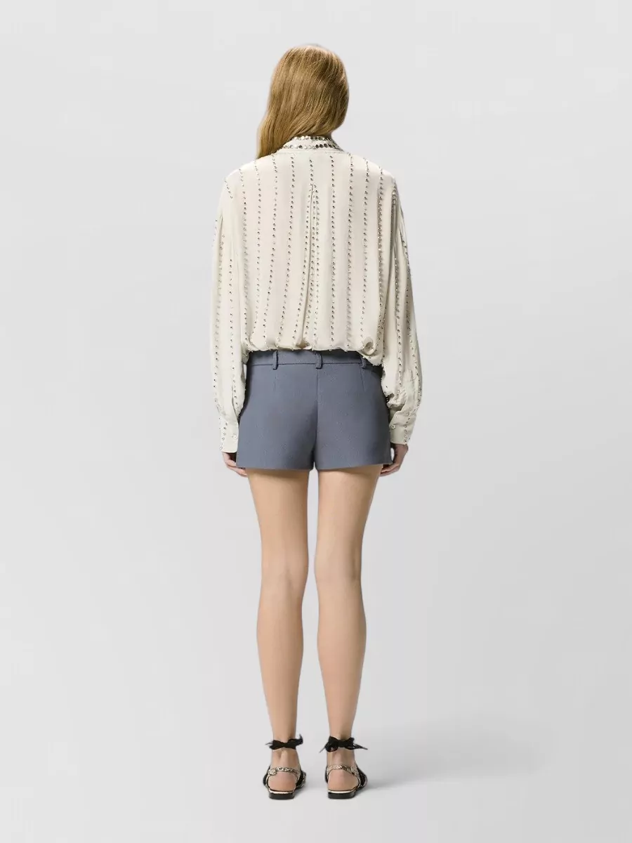 Pinko Embellished Pinstripe Long-Sleeve Shirt