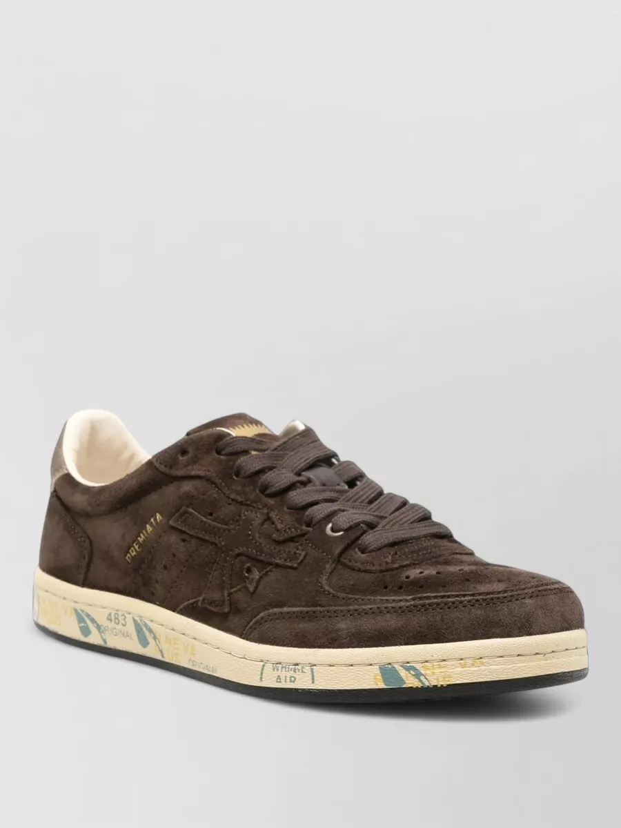 Premiata leather low-top sneakers