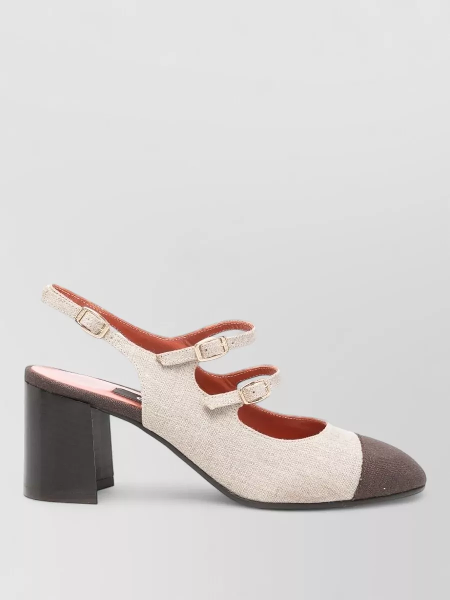 Carel Paris Contrast Toe Slingback Pumps