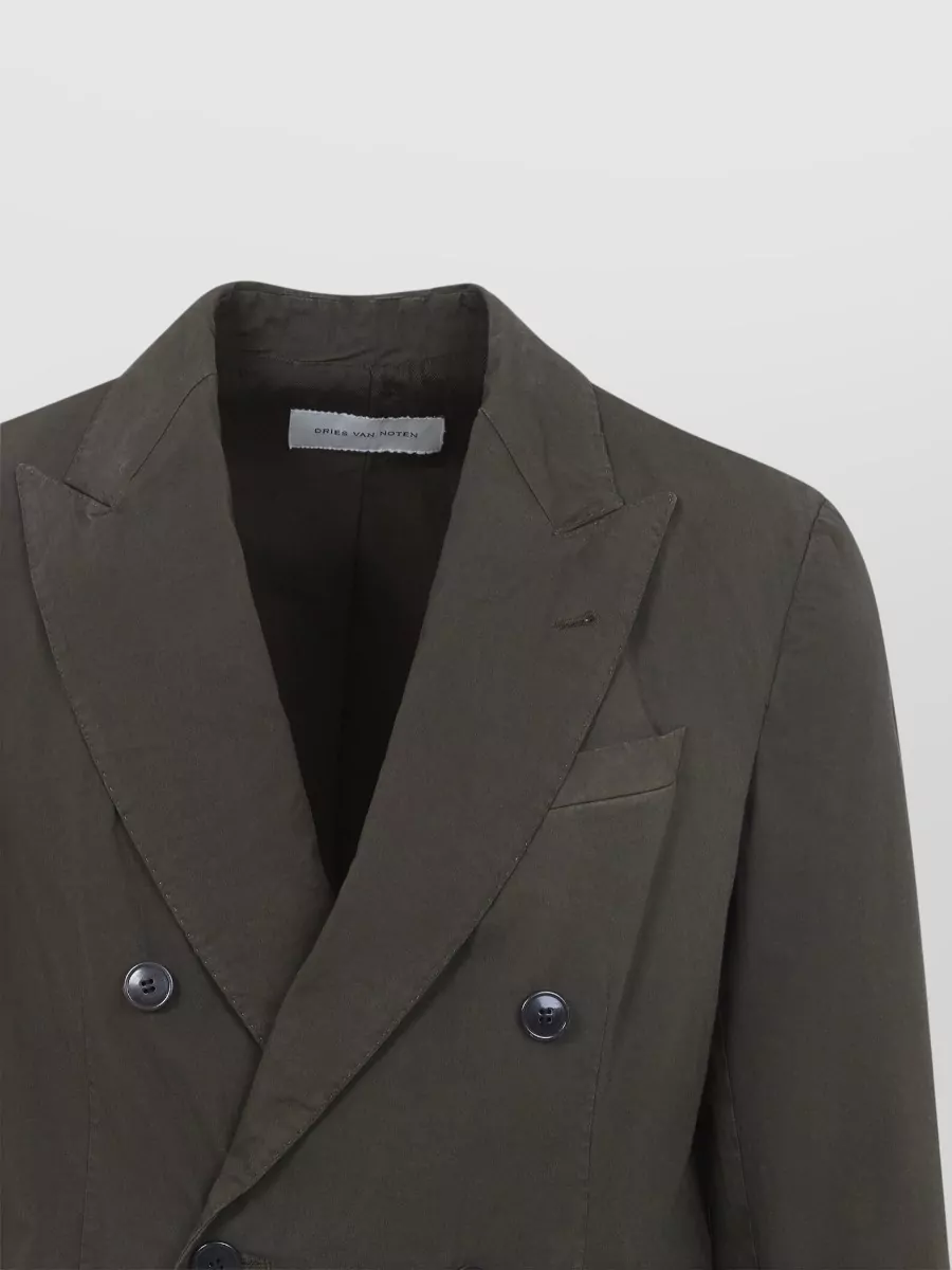 Dries Van Noten Cotton Double-Breasted Blazer