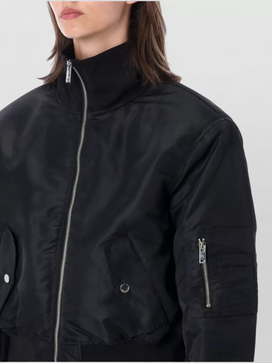 The Frankie Shop Storm Cropped Padded Bomber Jacket