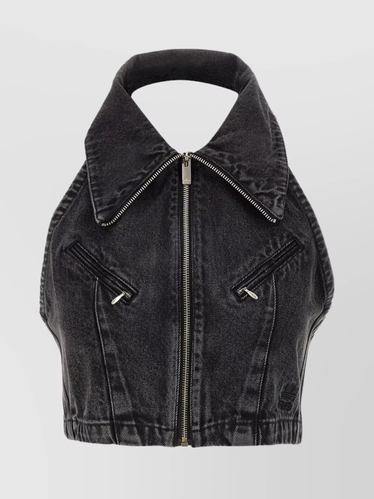 Shop Adidas Originals "montreal" Sleeveless Crop Top With Zippered Pockets