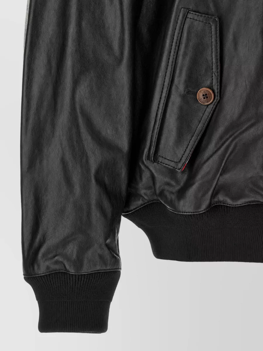 Baracuta Leather Harrington Jacket
