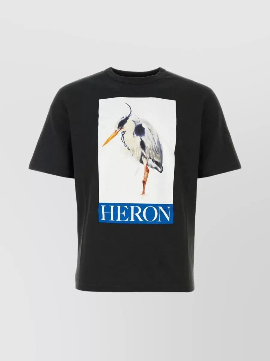 Heron Preston Crew-neck Logo Print T-shirt In Black
