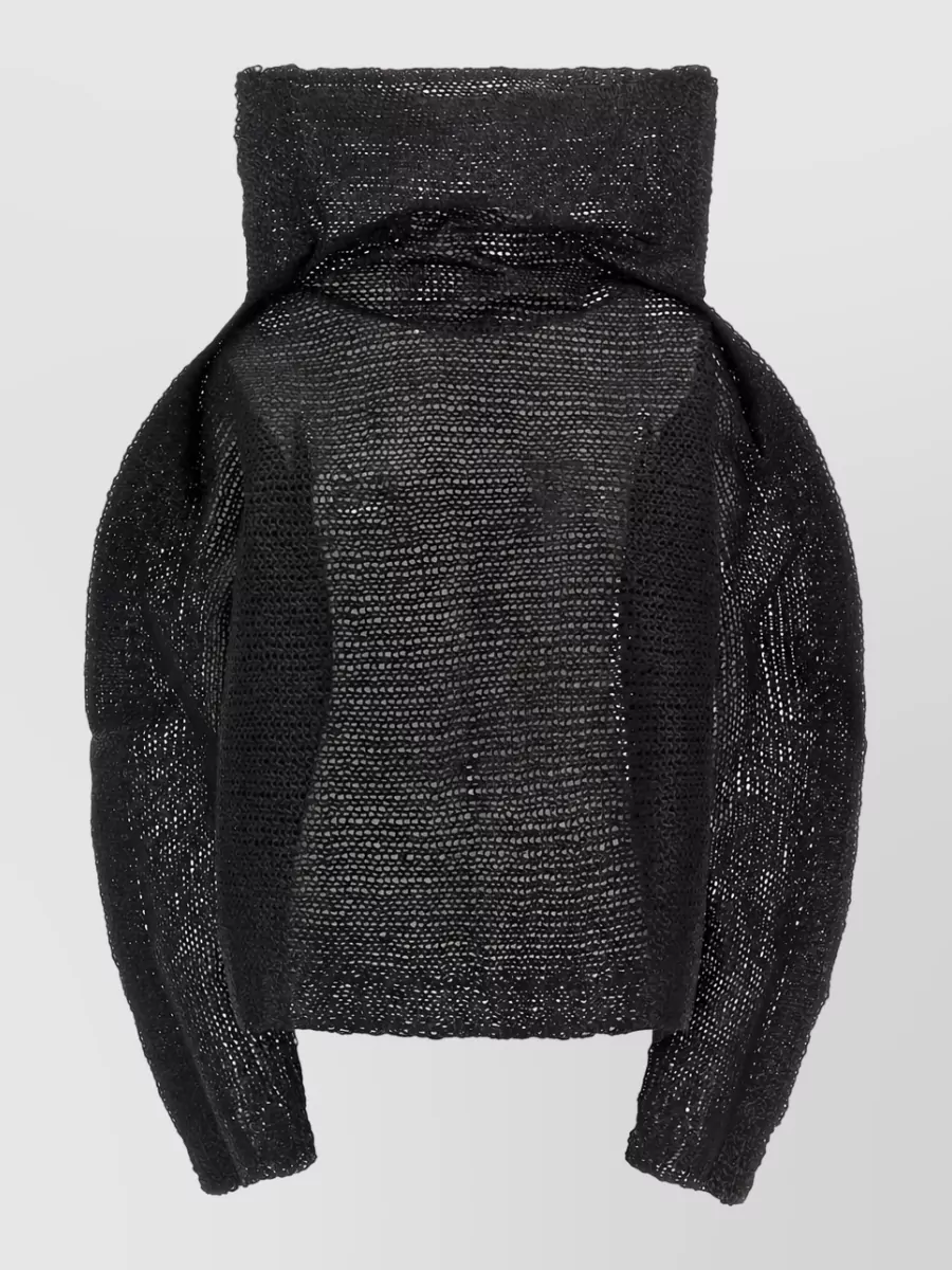 Issey Miyake Wool alpaca oversized long-sleeve top
