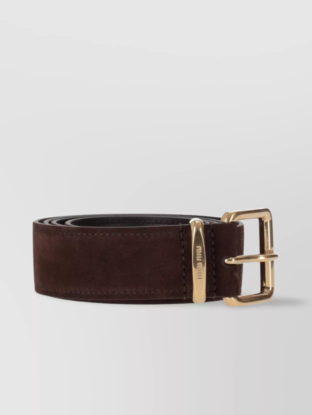 Miu Miu Suede Buckle Belt Loop Adjustable Length