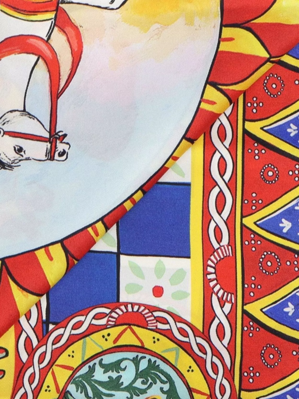 Dolce & Gabbana Bold Design Silk Square Scarf